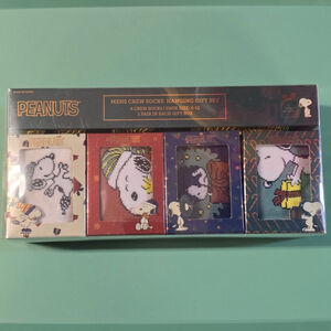 Men's Peanuts Crew Socks Gift Set One Size White Multicolor